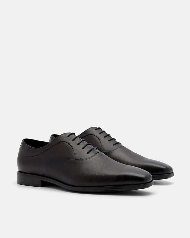 Altitude Lightweight Leather Oxford Shoes - Dark Brown