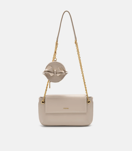 Textured Bow Phone Pouch - Sand