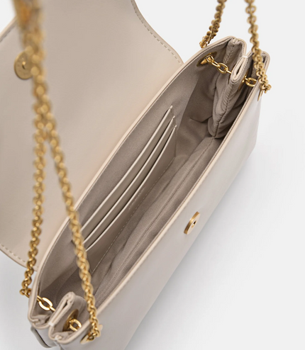 Textured Bow Phone Pouch - Sand