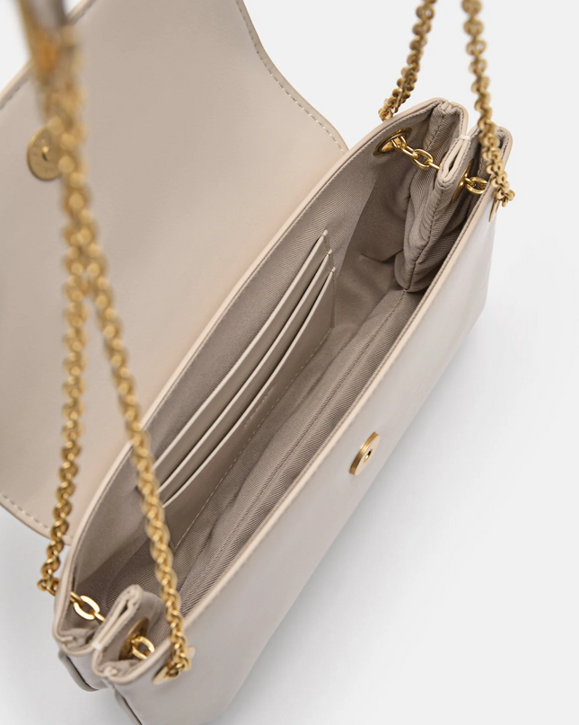 Textured Bow Phone Pouch - Sand