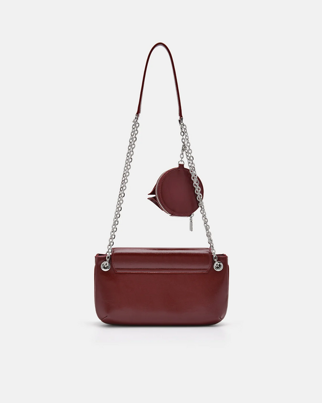 Textured Bow Phone Pouch - Wine