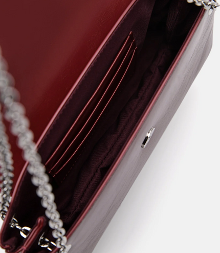 Textured Bow Phone Pouch - Wine