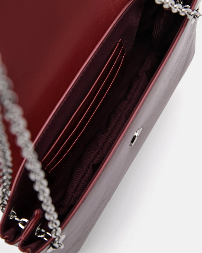 Textured Bow Phone Pouch - Wine