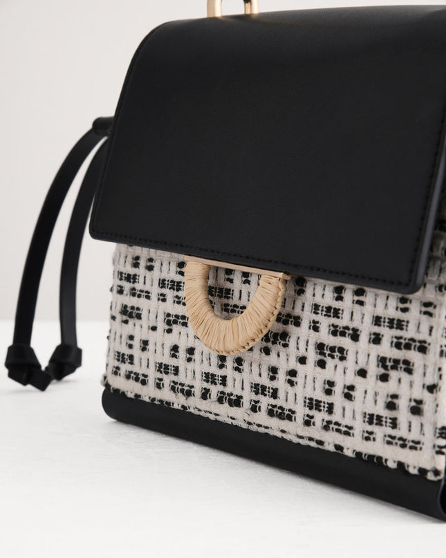 Tweed Shoulder Bag in Two-Tone