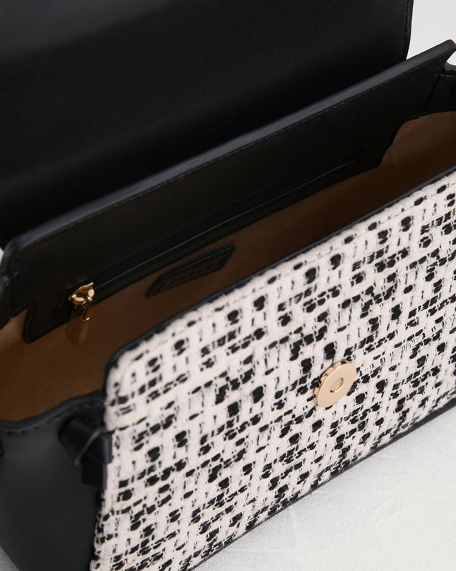 Tweed Shoulder Bag in Two-Tone