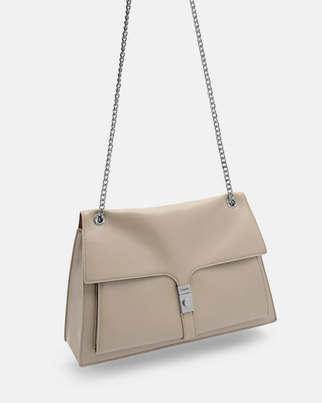 PEDRO Studio Farida Leather Shoulder Bag - Taupe