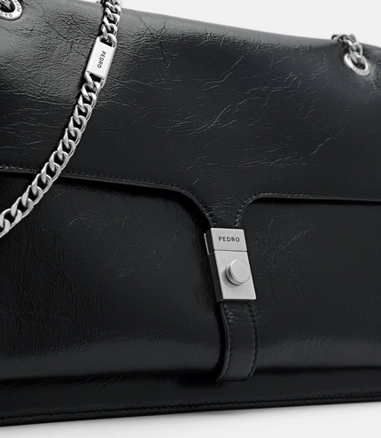 PEDRO Studio Farida Leather Shoulder Bag - Black