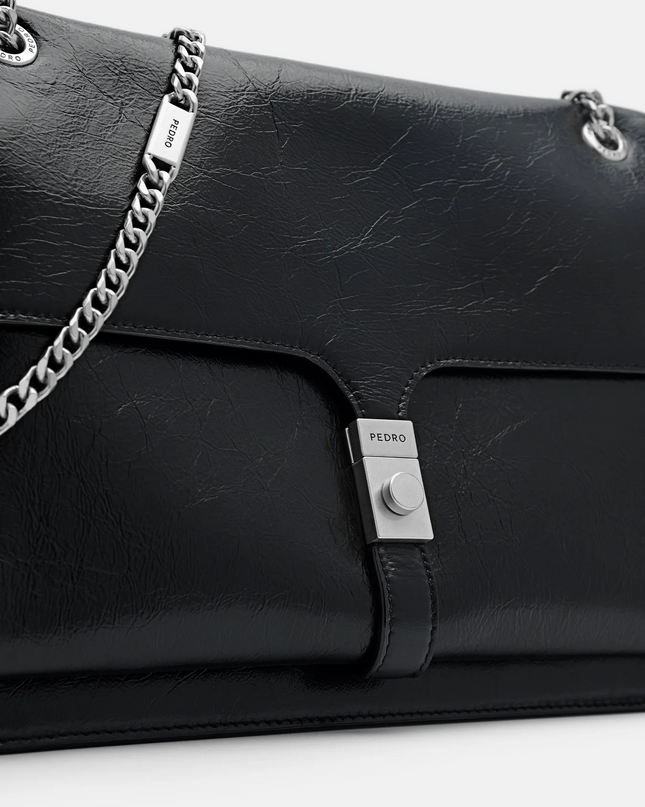 PEDRO Studio Farida Leather Shoulder Bag - Black