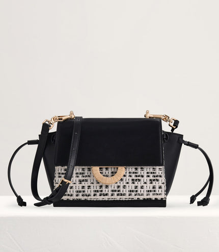 Tweed Shoulder Bag in Two-Tone