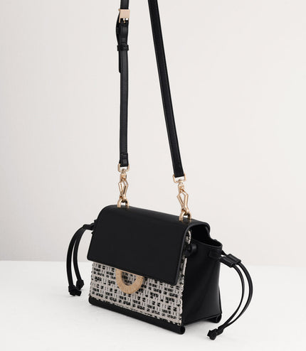 Tweed Shoulder Bag in Two-Tone