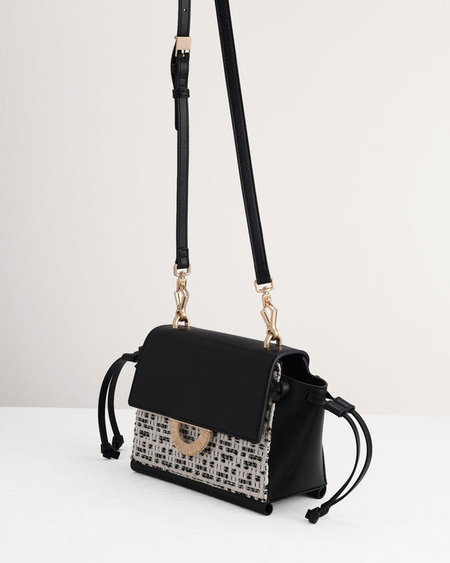 Tweed Shoulder Bag in Two-Tone