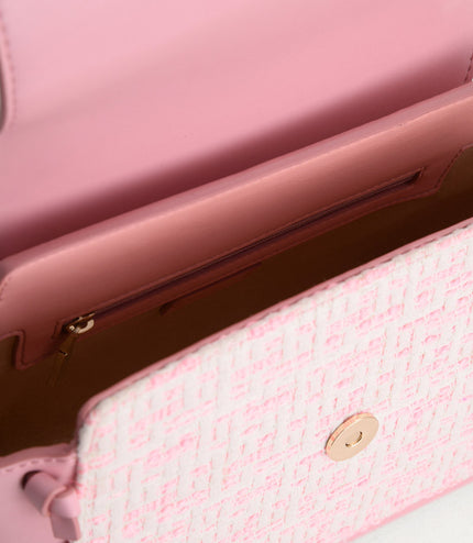 Tweed Shoulder Bag in Two-Tone