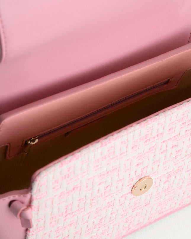 Tweed Shoulder Bag in Two-Tone