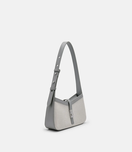 PEDRO Studio Farida Leather Shoulder Bag - Grey