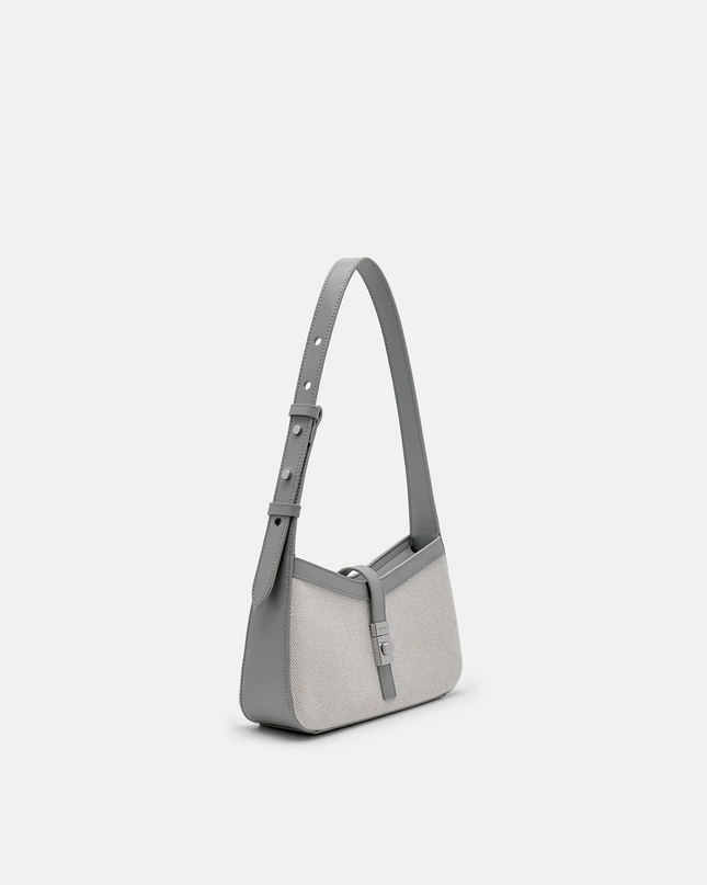 PEDRO Studio Farida Leather Shoulder Bag - Grey