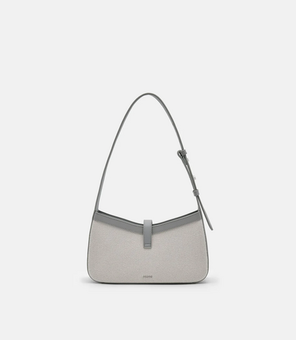 PEDRO Studio Farida Leather Shoulder Bag - Grey
