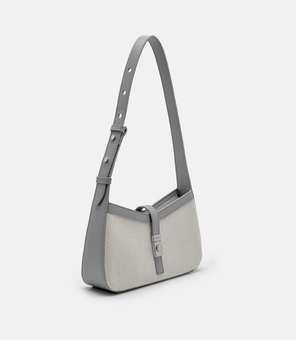 PEDRO Studio Farida Leather Shoulder Bag - Grey