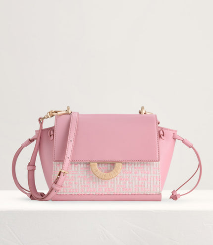 Tweed Shoulder Bag in Two-Tone