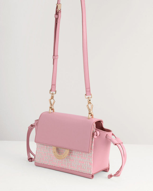 Tweed Shoulder Bag in Two-Tone