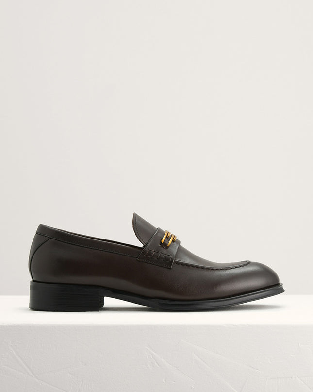 Loafers with Gold Bar
