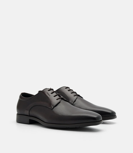 Altitude Lightweight Embossed Leather Derby Shoes - Dark Brown