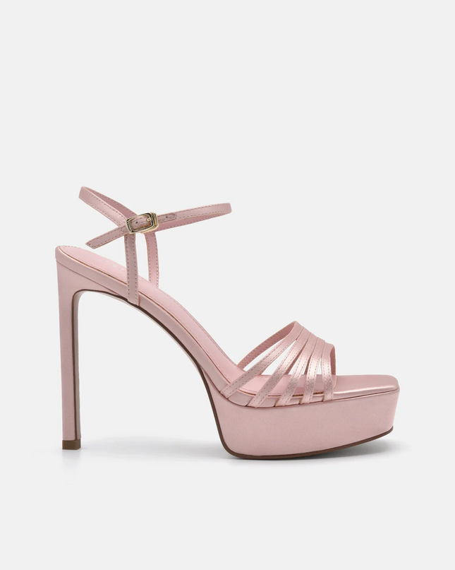 Iza Platform Heel Sandals - Blush