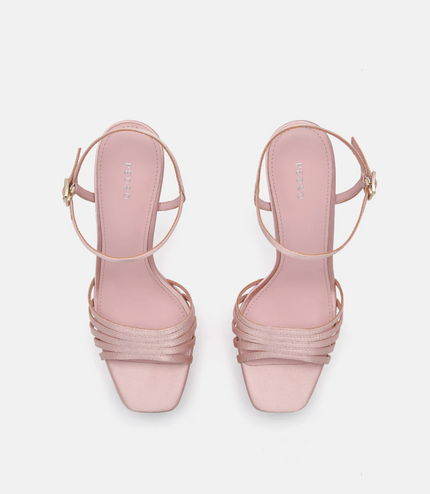 Iza Platform Heel Sandals - Blush