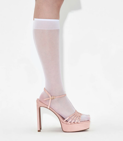 Iza Platform Heel Sandals - Blush