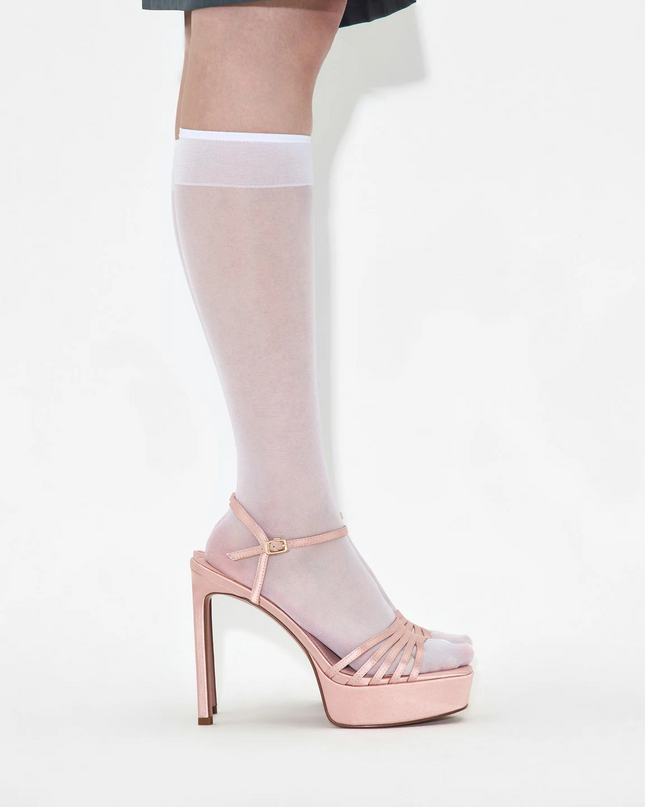 Iza Platform Heel Sandals - Blush
