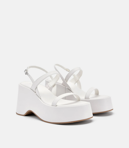 Jen Slingback Wedge Sandals - Chalk