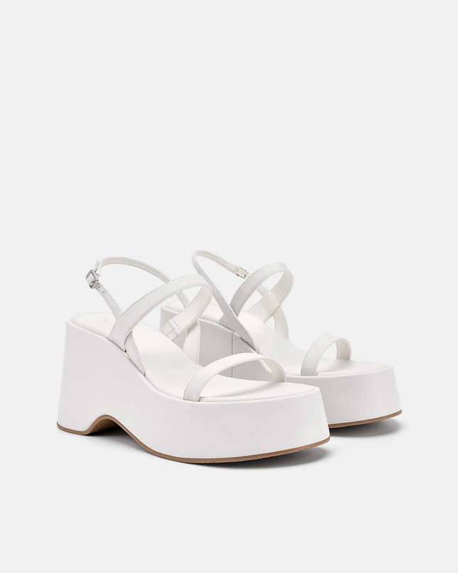 Jen Slingback Wedge Sandals - Chalk