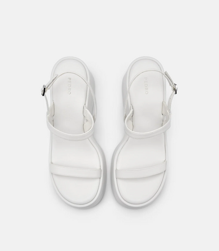 Jen Slingback Wedge Sandals - Chalk