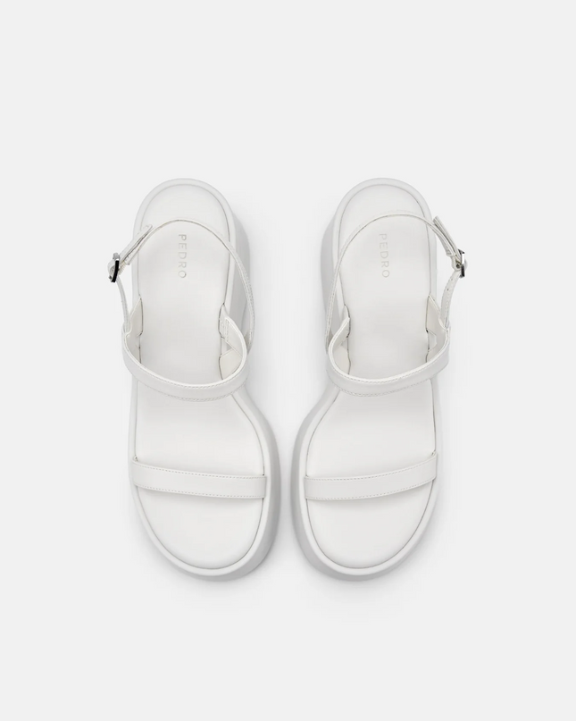 Jen Slingback Wedge Sandals - Chalk