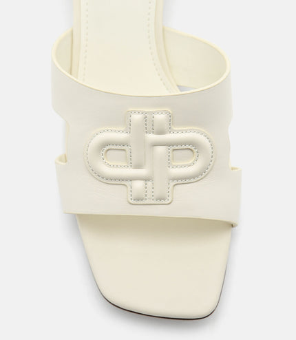 PEDRO Icon Leather Heel Sandals - Chalk