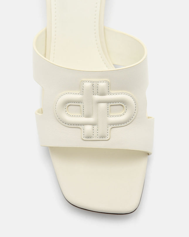 PEDRO Icon Leather Heel Sandals - Chalk