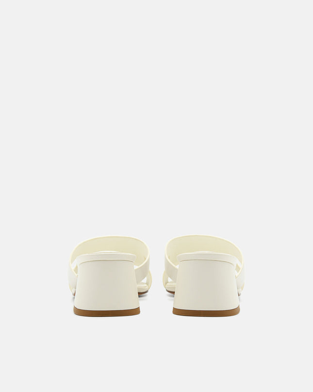 PEDRO Icon Leather Heel Sandals - Chalk