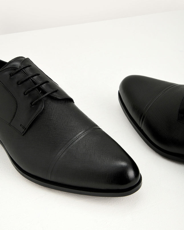 Embossed Leather Derby Shoes