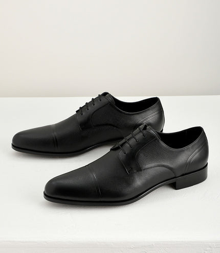 Embossed Leather Derby Shoes