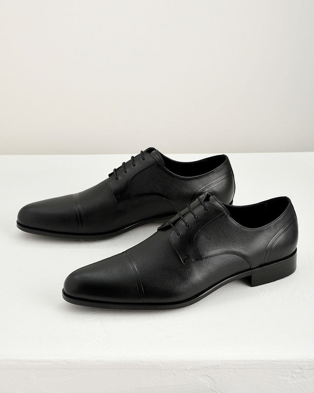 Embossed Leather Derby Shoes