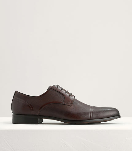 Embossed Leather Derby Shoes