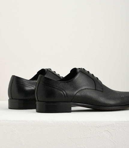 Embossed Leather Derby Shoes
