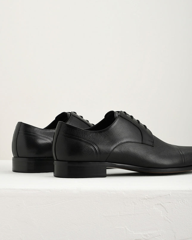 Embossed Leather Derby Shoes