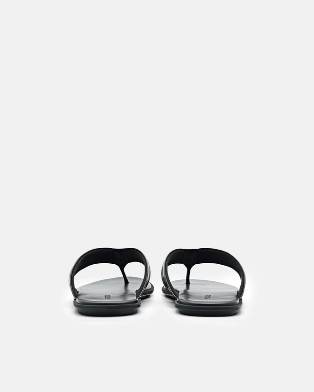 Banded Thong Sandals - Black