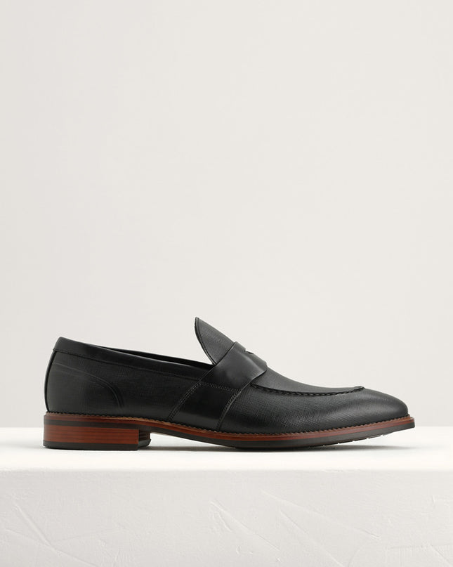 Textured Penny Loafers