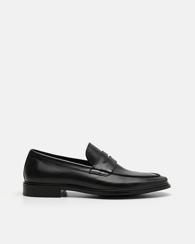 Bailey Calf Leather Loafers - Black
