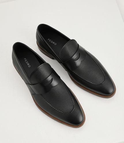 Textured Penny Loafers