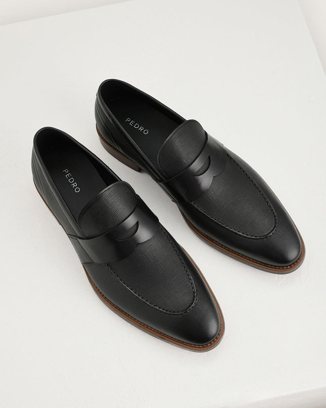 Textured Penny Loafers