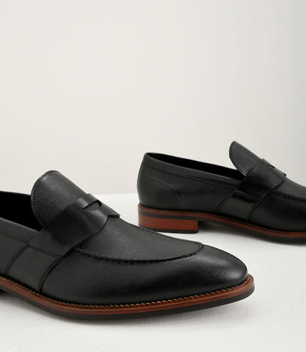 Textured Penny Loafers