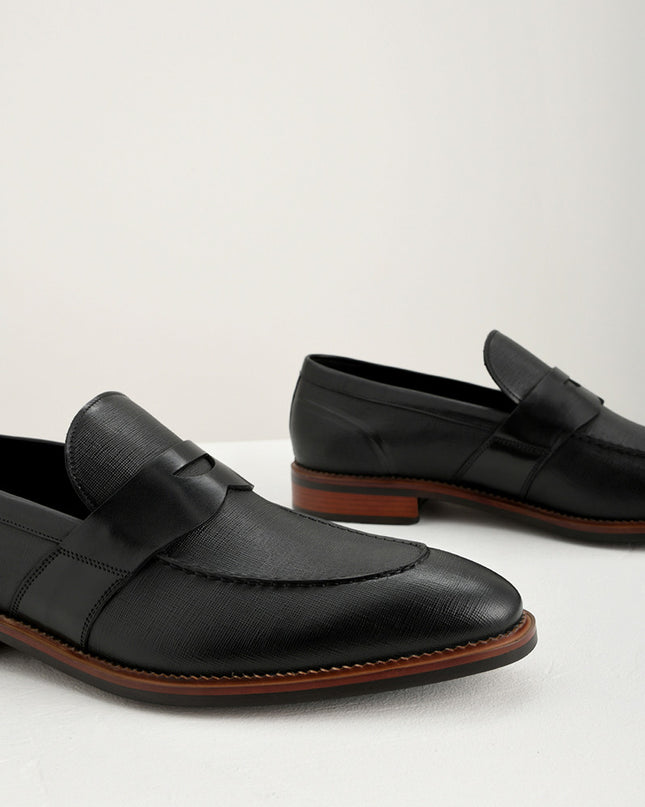 Textured Penny Loafers