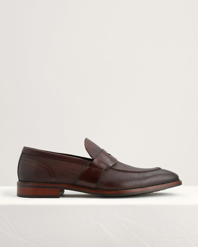 Textured Penny Loafers